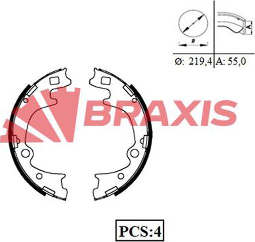 Braxis AC0094 - Kit ganasce freno autozon.pro