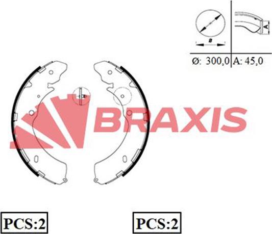 Braxis AC0090 - Kit ganasce freno autozon.pro