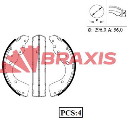 Braxis AC0097 - Kit ganasce freno autozon.pro