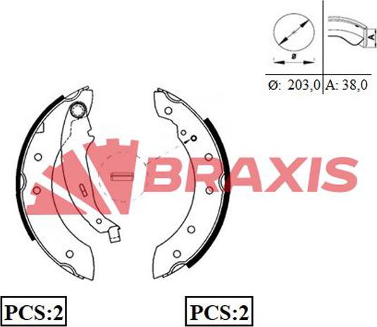 Braxis AC0049 - Kit ganasce freno autozon.pro