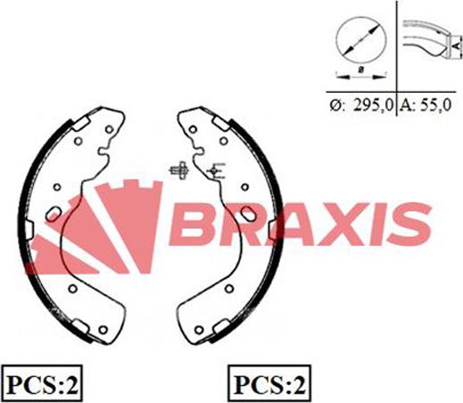 Braxis AC0045 - Kit ganasce freno autozon.pro