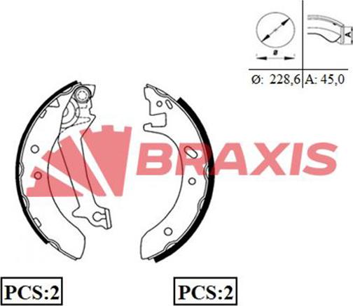 Braxis AC0046 - Kit ganasce freno autozon.pro