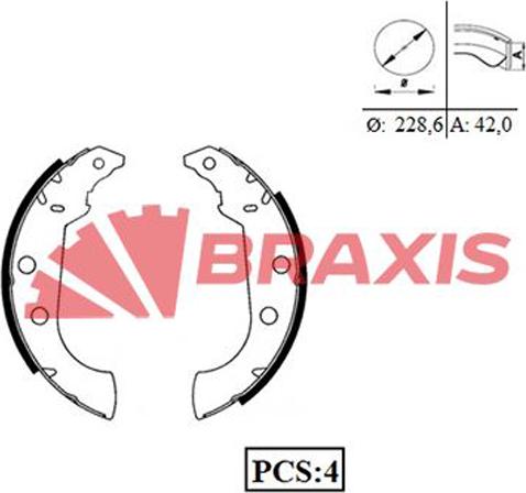 Braxis AC0043 - Kit ganasce freno autozon.pro