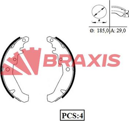 Braxis AC0047 - Kit ganasce freno autozon.pro