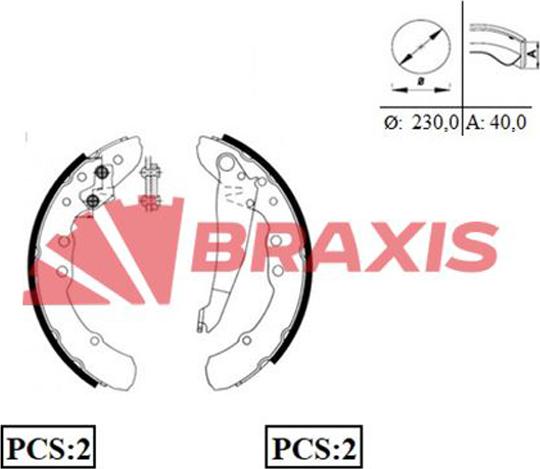 Braxis AC0059 - Kit ganasce freno autozon.pro