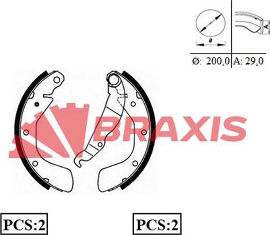 Braxis AC0054 - Kit ganasce freno autozon.pro