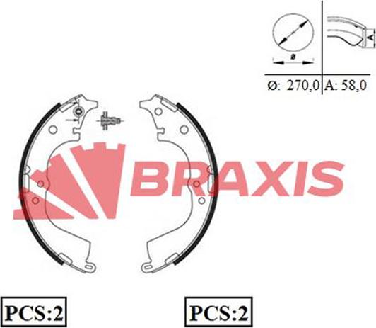 Braxis AC0055 - Kit ganasce freno autozon.pro