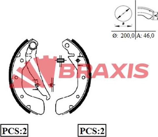 Braxis AC0056 - Kit ganasce freno autozon.pro