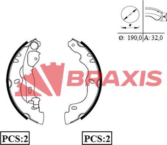 Braxis AC0051 - Kit ganasce freno autozon.pro