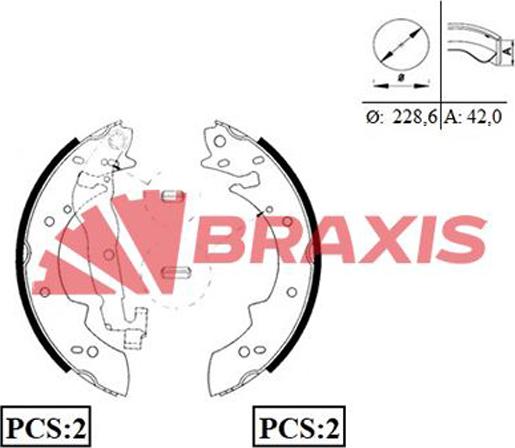 Braxis AC0053 - Kit ganasce freno autozon.pro