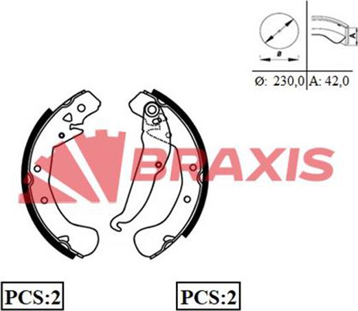 Braxis AC0057 - Kit ganasce freno autozon.pro