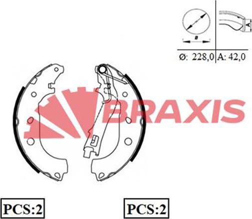 Braxis AC0069 - Kit ganasce freno autozon.pro