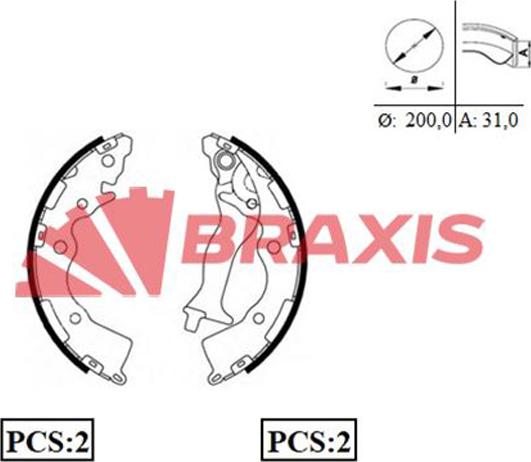 Braxis AC0063 - Kit ganasce freno autozon.pro