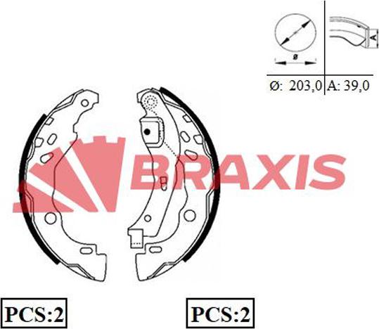 Braxis AC0062 - Kit ganasce freno autozon.pro