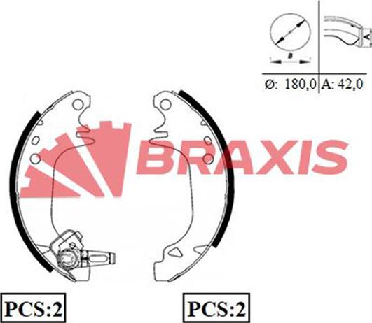 Braxis AC0006 - Kit ganasce freno autozon.pro