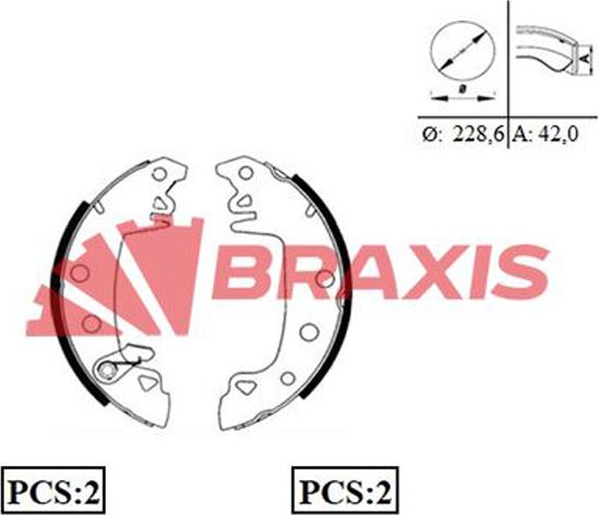 Braxis AC0001 - Kit ganasce freno autozon.pro