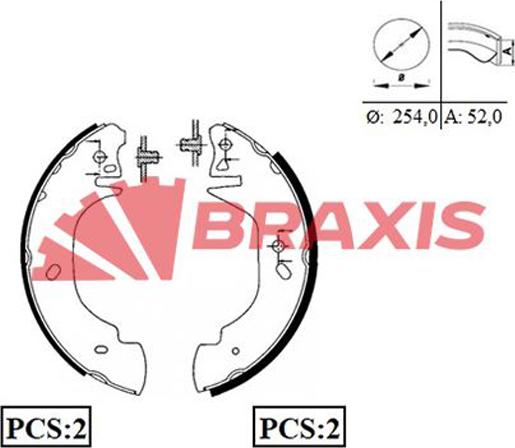 Braxis AC0008 - Kit ganasce freno autozon.pro