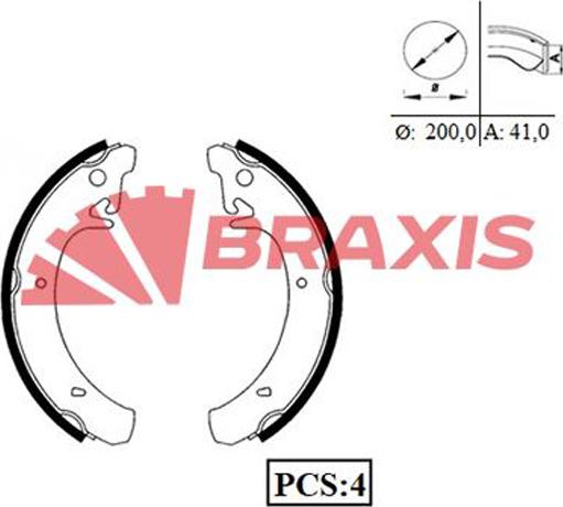 Braxis AC0003 - Kit ganasce freno autozon.pro