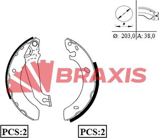 Braxis AC0019 - Kit ganasce freno autozon.pro