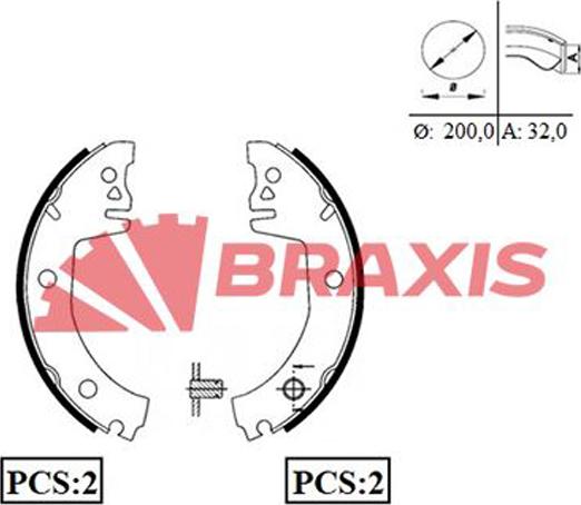 Braxis AC0015 - Kit ganasce freno autozon.pro