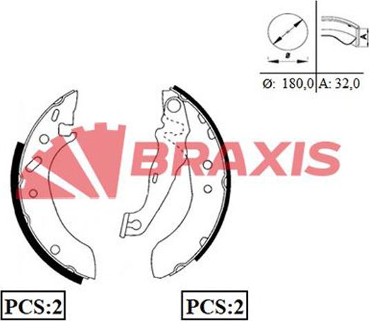 Braxis AC0010 - Kit ganasce freno autozon.pro