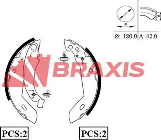 Braxis AC0011 - Kit ganasce freno autozon.pro