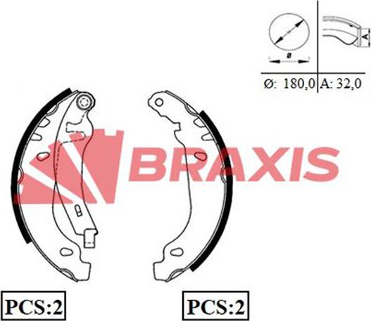 Braxis AC0012 - Kit ganasce freno autozon.pro