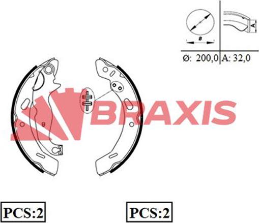 Braxis AC0086 - Kit ganasce freno autozon.pro