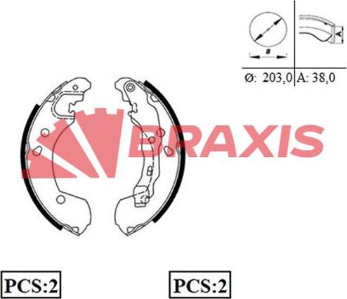 Braxis AC0087 - Kit ganasce freno autozon.pro