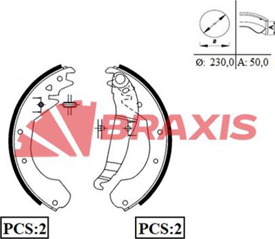Braxis AC0034 - Kit ganasce freno autozon.pro