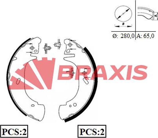 Braxis AC0035 - Kit ganasce freno autozon.pro