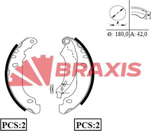 Braxis AC0036 - Kit ganasce freno autozon.pro