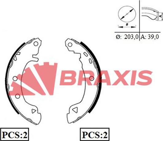 Braxis AC0030 - Kit ganasce freno autozon.pro