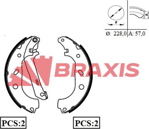 Braxis AC0037 - Kit ganasce freno autozon.pro