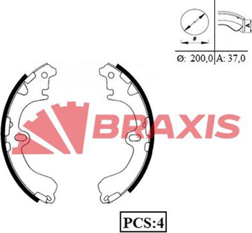 Braxis AC0024 - Kit ganasce freno autozon.pro