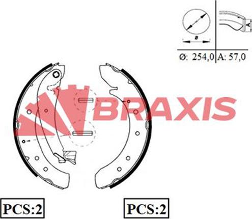 Braxis AC0026 - Kit ganasce freno autozon.pro