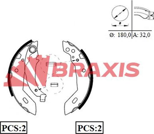 Braxis AC0028 - Kit ganasce freno autozon.pro