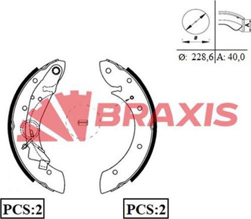 Braxis AC0023 - Kit ganasce freno autozon.pro