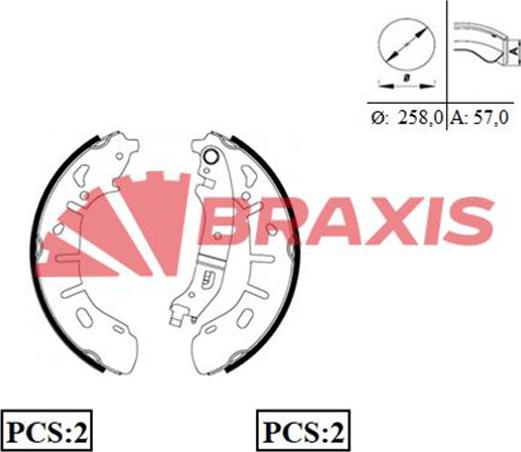 Braxis AC0074 - Kit ganasce freno autozon.pro