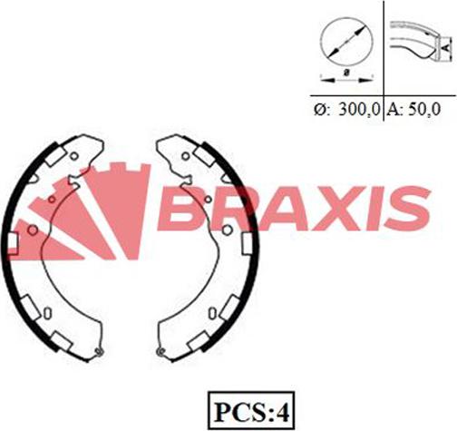 Braxis AC0077 - Kit ganasce freno autozon.pro