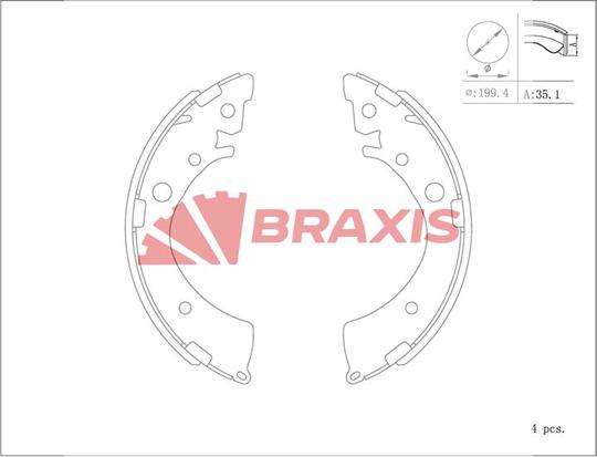 Braxis AC0142 - Kit ganasce freno autozon.pro