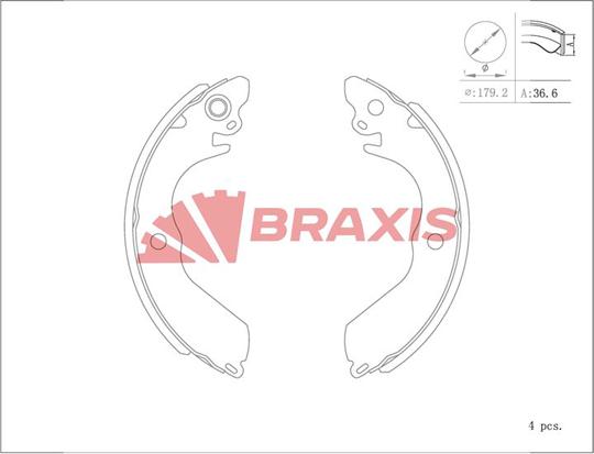 Braxis AC0153 - Kit ganasce freno autozon.pro