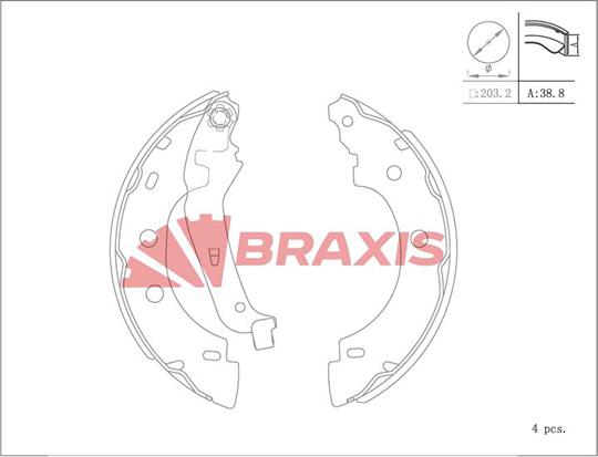 Braxis AC0100 - Kit ganasce freno autozon.pro