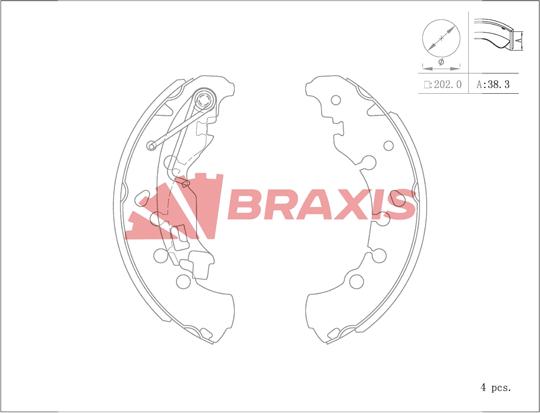 Braxis AC0108 - Kit ganasce freno autozon.pro