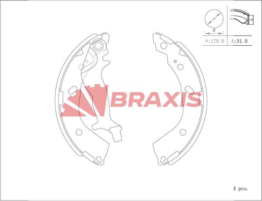 Braxis AC0110 - Kit ganasce freno autozon.pro