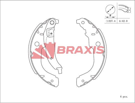 Braxis AC0111 - Kit ganasce freno autozon.pro