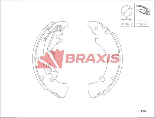 Braxis AC0139 - Kit ganasce freno autozon.pro