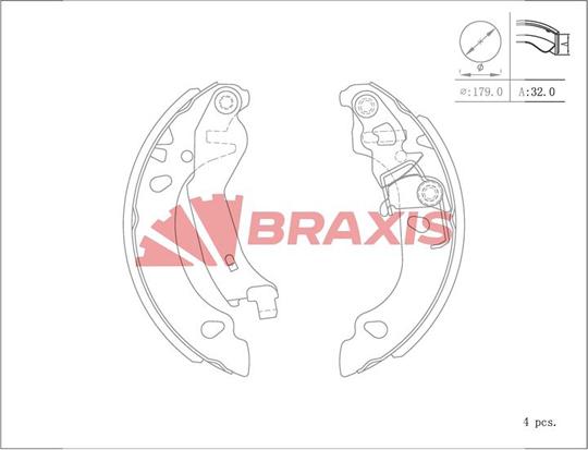 Braxis AC0134 - Kit ganasce freno autozon.pro