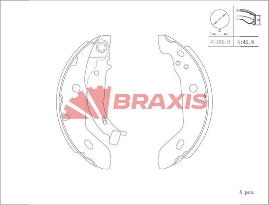 Braxis AC0135 - Kit ganasce freno autozon.pro