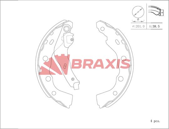 Braxis AC0137 - Kit ganasce freno autozon.pro